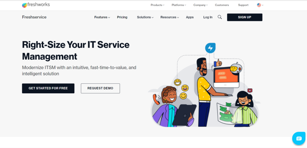 Freshservice-Startseite