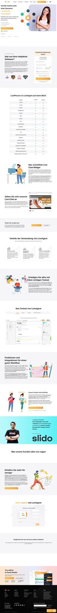 Suchen Sie nach einer besseren Alternative zu LivePerson? Ziehen Sie LiveAgent in Betracht, die ausgezeichnete Helpdesk-Software für mehrere Kanäle.