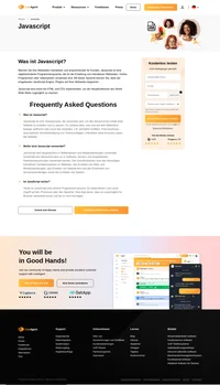 Javascript ist eine objektorientierte Programmiersprache, die für die Erstellung von interaktiven Webseiten, Online-Programmen oder Videospielen verwendet wird.