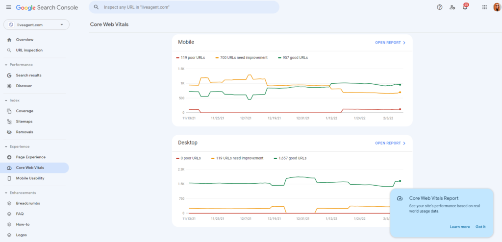 Check SEO errors in Google Search Console