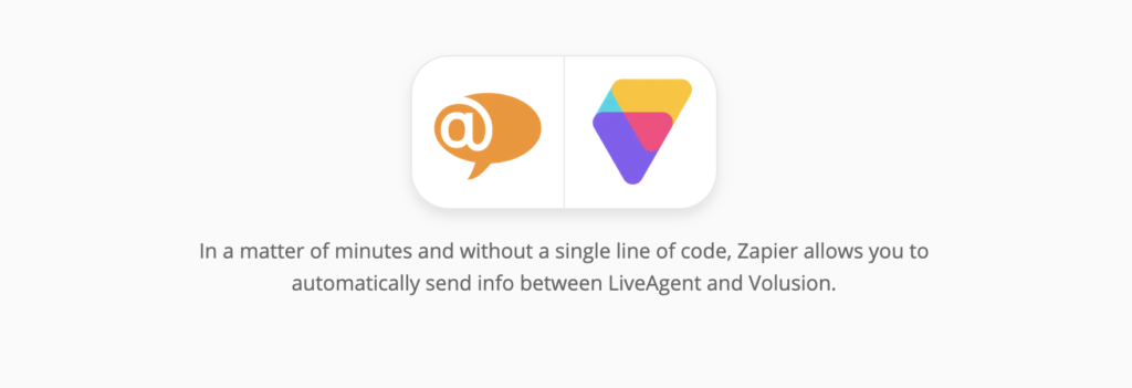 LiveAgent- und Volusion-Integration auf Zapier