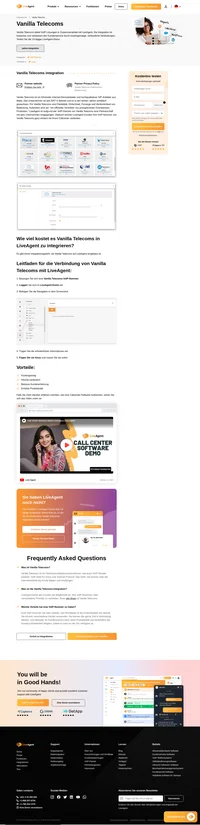 Vanilla Telecoms ist ein führender Internet-Dienstanbieter und hochqualitativer SIP-Anbieter. Erfahren Sie mehr über die Vanilla Telecoms-Integration.