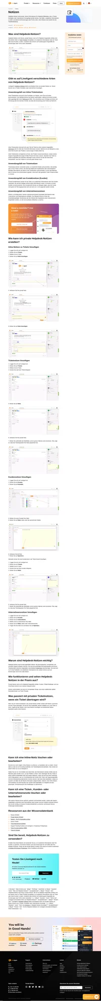 Entdecken Sie die Helpdesk-Notizen von LiveAgent. Teilen Sie Fortschritte und Updates privat mit Kollegen und sammeln Sie mehr Informationen über Ihre Kontakte.