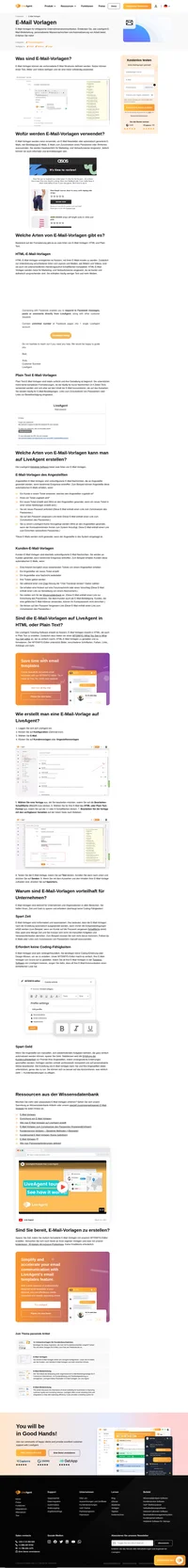 Sie können E-Mail-Vorlagen direkt auf LiveAgent konfigurieren. Lesen Sie im Artikel, wie Sie Kunden- und Vertreter-E-Mail-Vorlagen und mehr einrichten können.