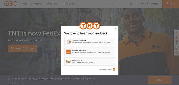 TNT-Feedbackoptionen