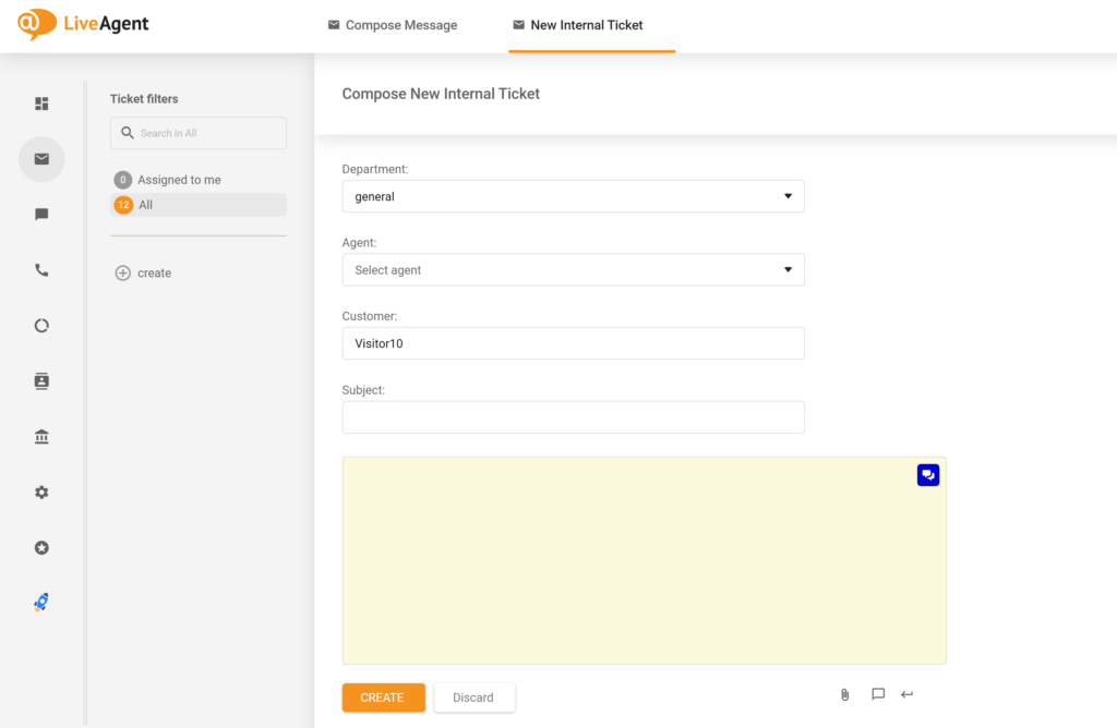 Ein Bild, das den alten "Angestellter"-Feldnamen zeigt, der in dem neuen LiveAgent-Update mit "Angestelltem zuteilen" ersetzt wurde.