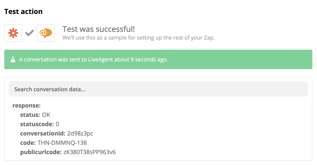 Ein erfolgreicher Test der LiveAgent- und Shopify-Integration