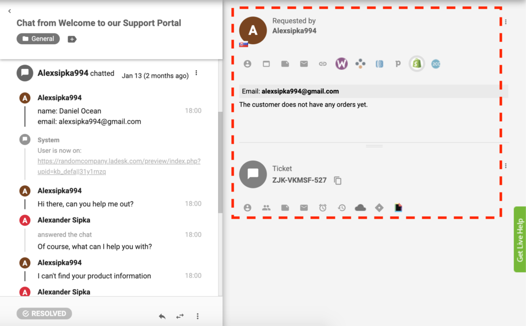 Active Shopify-Plugin auf LiveAgent