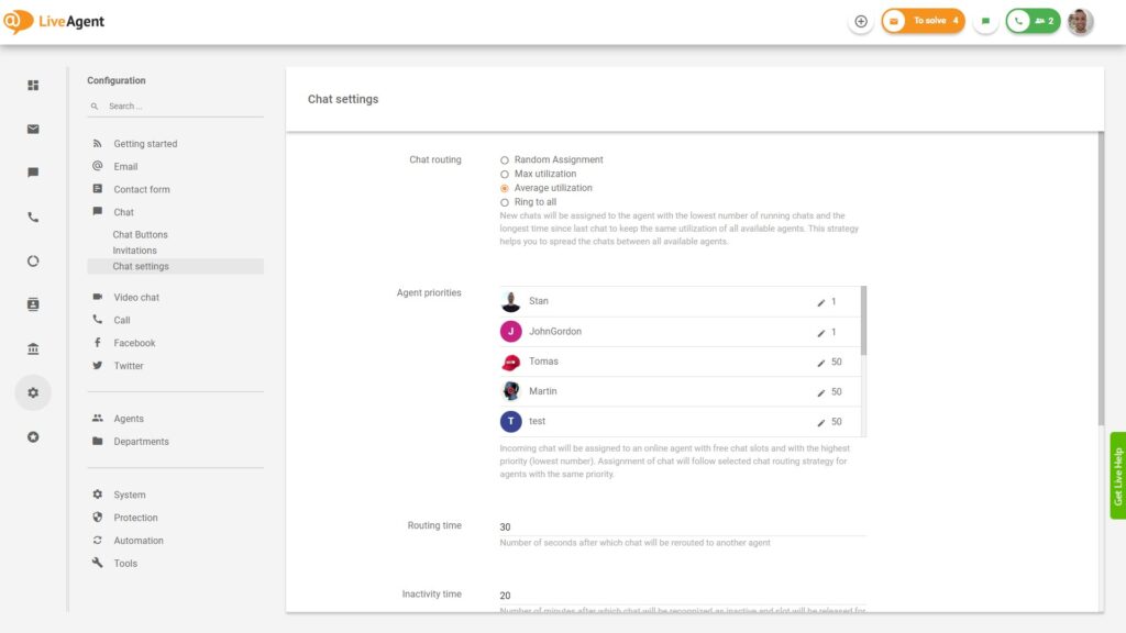 Kostenlose-Kundenverwaltungssoftware-Chatweiterleitung-LiveAgent