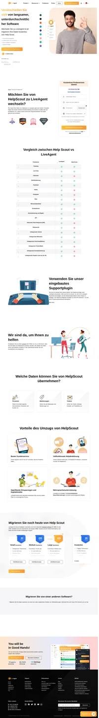 Der Umzug von HelpScout zu LiveAgent ist sehr einfach. Folgen Sie unserer Schritt-für-Schritt-Anleitung oder kontaktieren Sie uns, damit wir Ihnen helfen können.
