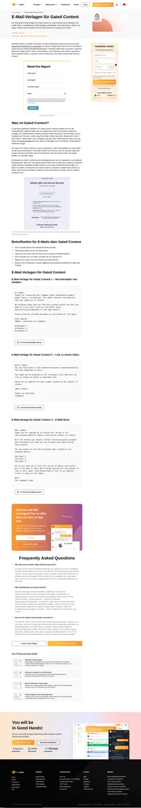 Regen Sie Kunden zur Handlung an und versenden Sie Gated Content mit Leichtigkeit. Unsere E-Mail-Vorlagen für Gated Content sind zur Verwendung bereit und vollständig anpassbar.