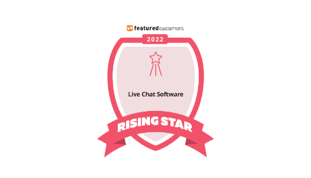 FeaturedCustomers award badge for live chat software