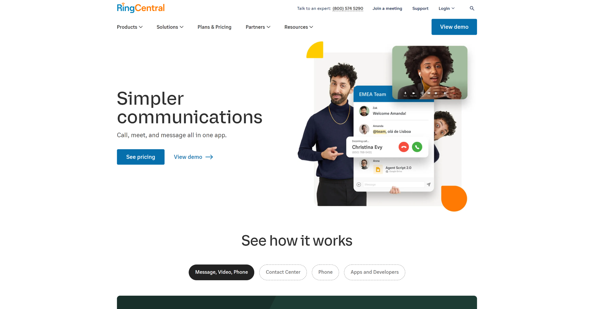 Zendesk Call Center software homepage