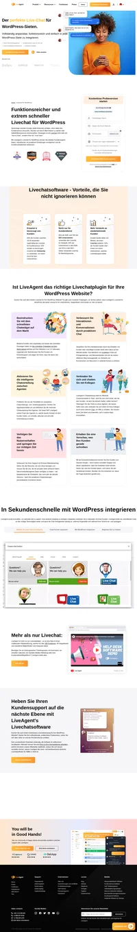 Mit LiveAgent's Livechat für Wordpress können Sie direkten Kundenservice bieten, Interaktionen mit proaktiven Einladungen ermöglichen und die Kundenzufriedenheit verbessern.