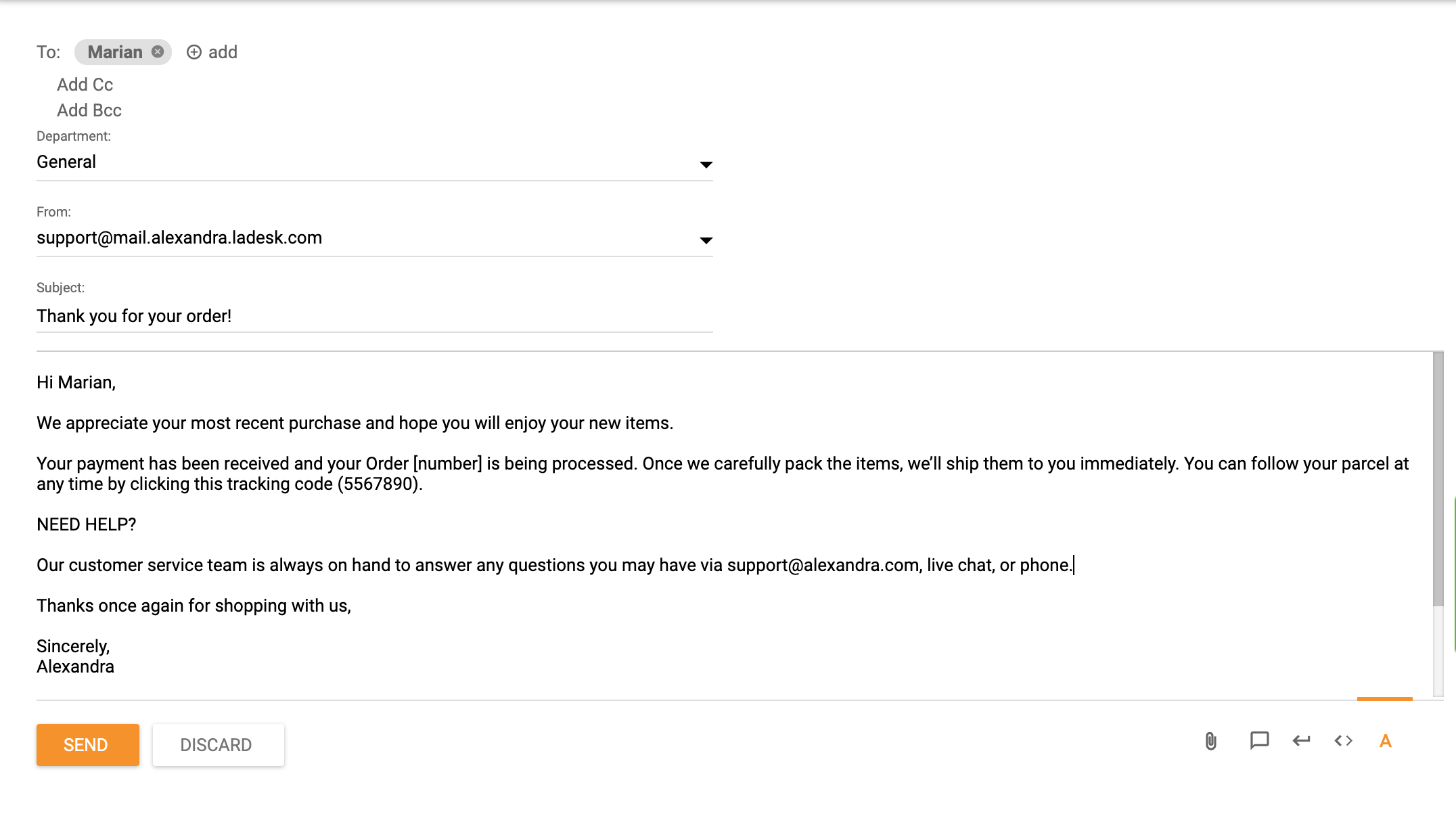 Beispiel für Kundenwertschätzung - LiveAgent