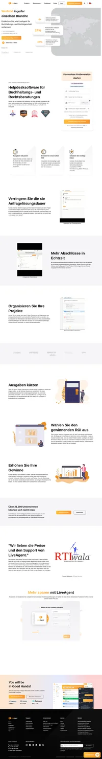 LiveAgent hat seinen Platz in vielen Industrien gefunden. Buchhaltungs- und Rechtsberatung ist eine davon. Probieren Sie noch heute LiveAgent aus und sehen Sie die Vorteile.