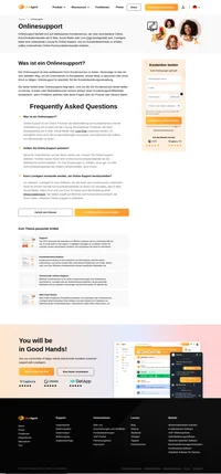 Der Onlinesupport ist ein webbasiertes Formular um einen Kundenservice anzubieten. Onlinesupport ist ebenfalls Teil der Kundenbeziehungsverwaltung.