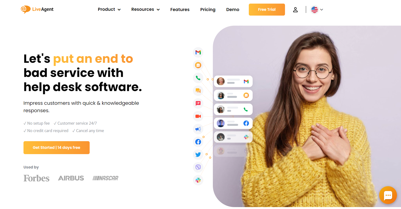 LiveAgent-Helpdeskseite