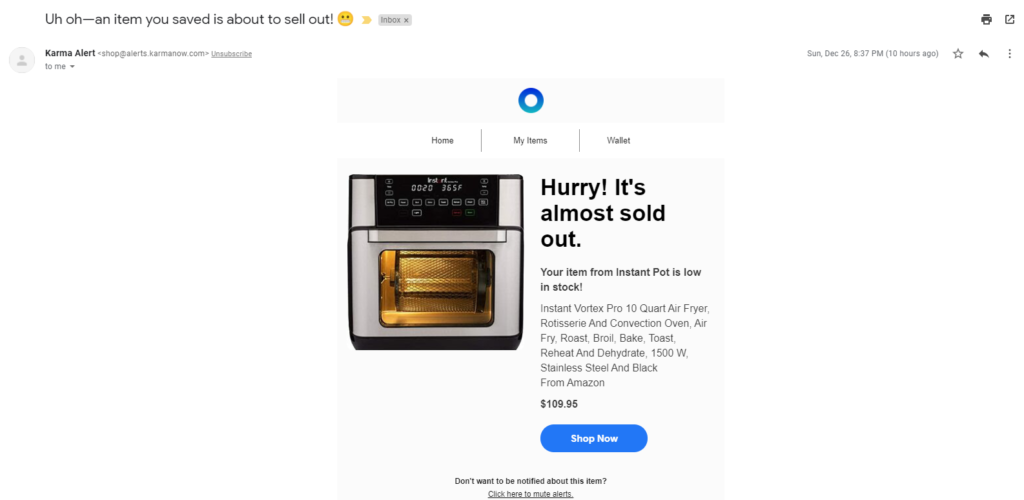 Karmanow Letzte Chance-E-Mail