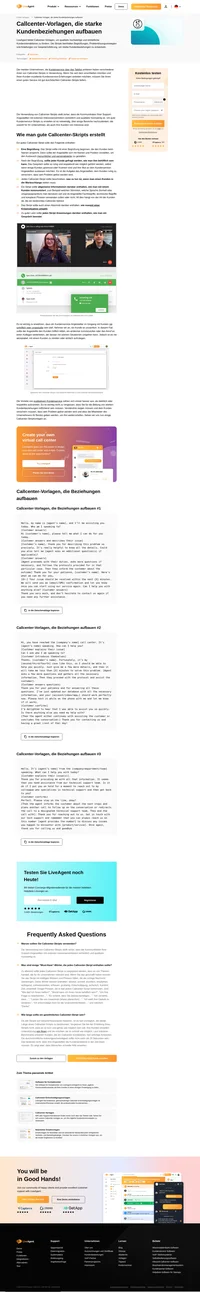 Callcenter-Skripts sollten eine Begrüßung des Angestellten, abschließende Phrasen und Protokolle für den Transfer von Kunden in die Warteschlange enthalten.