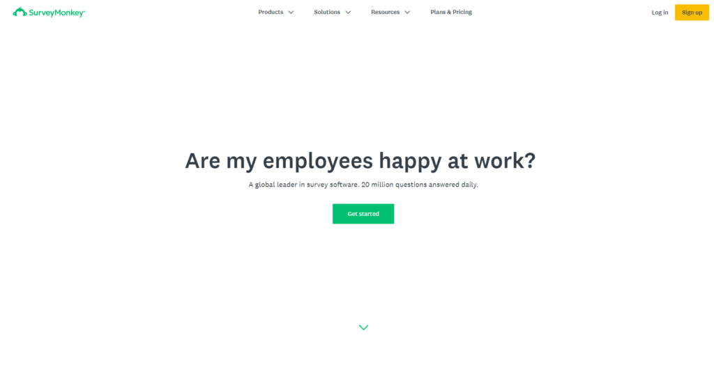 Surveymonkey-Startseite
