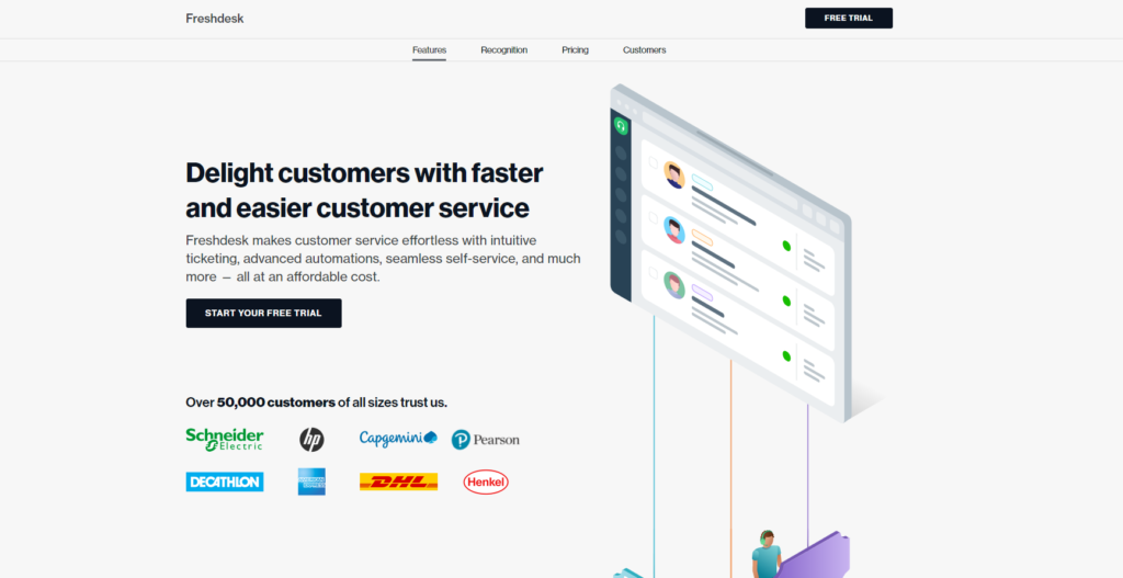 Freshdesk-Startseite
