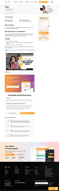 Toky ist ein Telefondienst- und VoIP-Anbieter, der ermöglicht Ihnen Ihr Callcenter effizient verwalten zu können. Integrieren Sie Toky mit LiveAgent für maximale Effizienz.