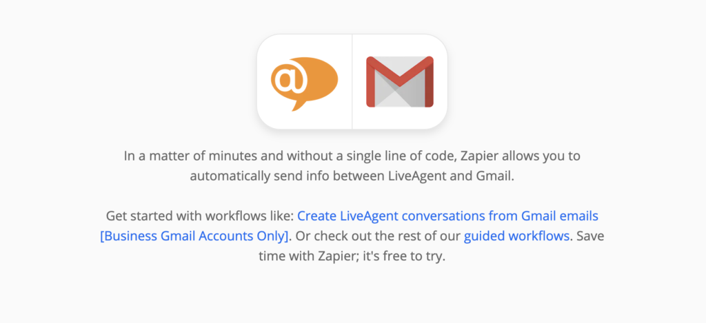 Erklärung der LiveAgent- und Gmail-Integration in Zapier