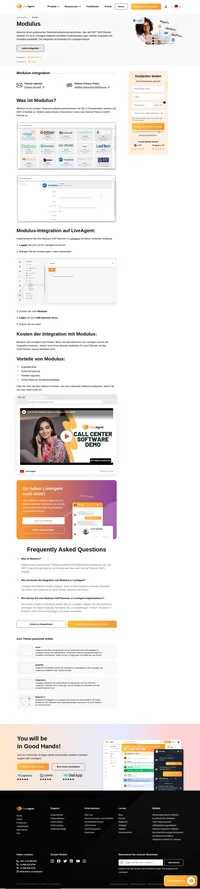 Modulus ist ein Unternehmen, welches Voice over Internet Protocol (VoIP)-Dienste anbietet. Lesen Sie weiter über die Modulus-Integration auf LiveAgent und dessen Vorteile.