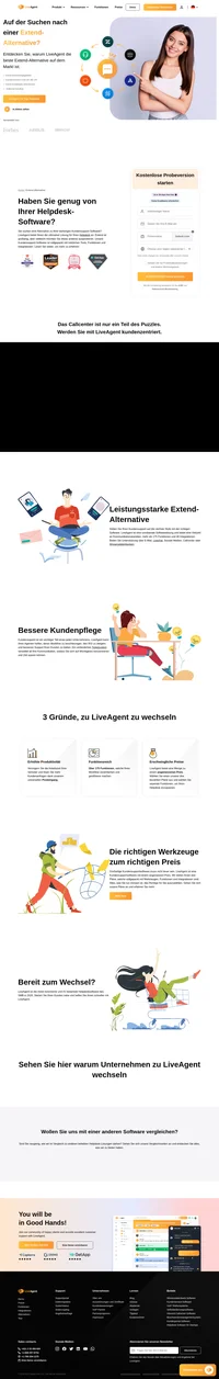 Suchen Sie nach etwas, mit dem Sie Ihre Helpdeskmöglichkeiten erweitern können? Sehen Sie sich die Hauptfunktionen und Vorteile von LiveAgent an oder melden Sie sich für eine kostenlose Probeversion an.