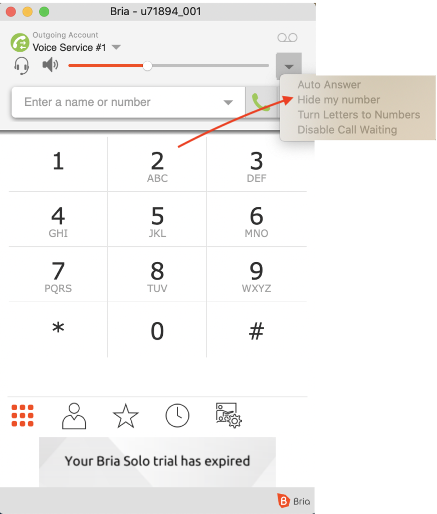 Bria free Softphone Funktionen