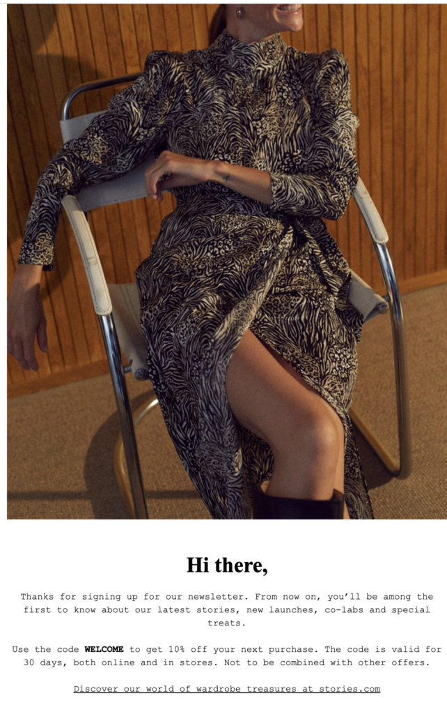 Newsletter-Anmelde-E-Mail von &Other Stories 