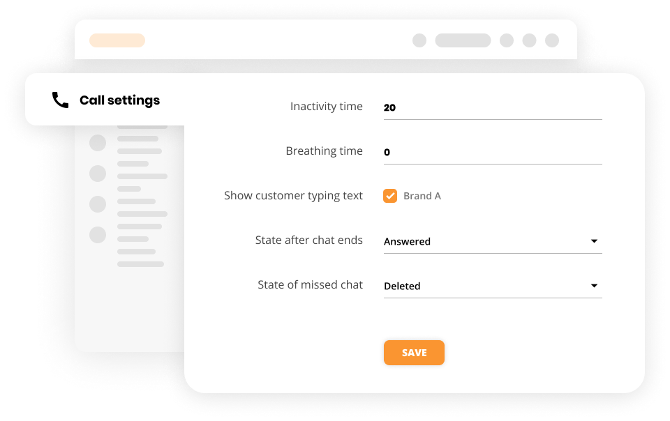 Anrufeinstellungen in der LiveAgent-Kundendienstsoftware