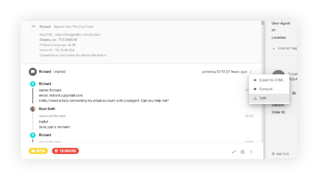 Geteilte-Tickets-LiveAgent
