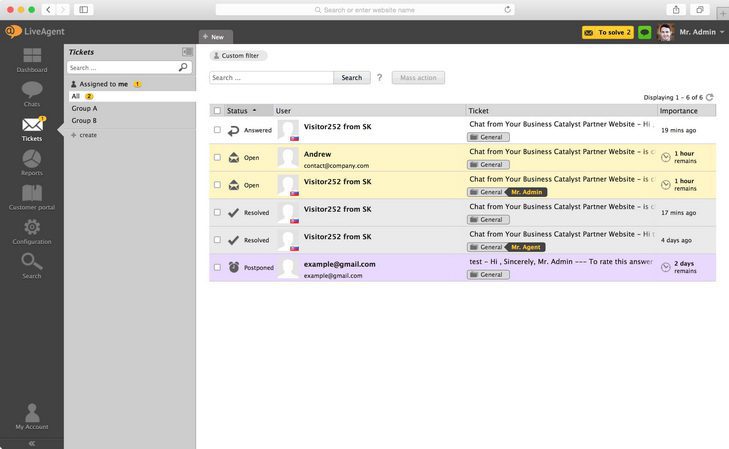 ticketing-example IT-Ticketing von LiveAgent