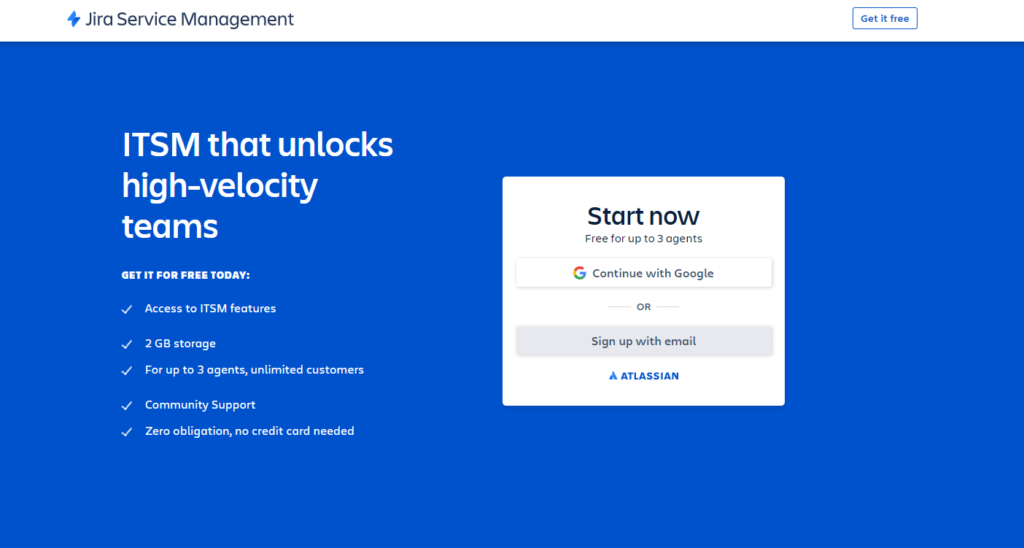JIRA Service-Management-Startseite