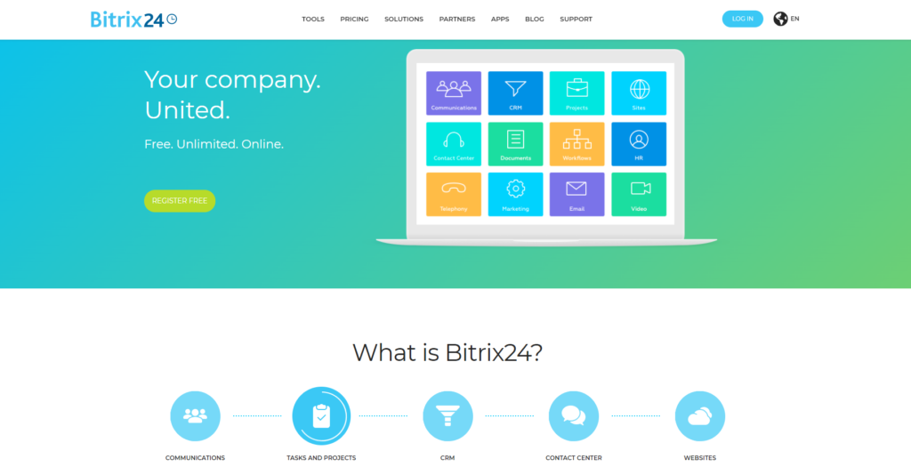 Bitrix24-Startseite