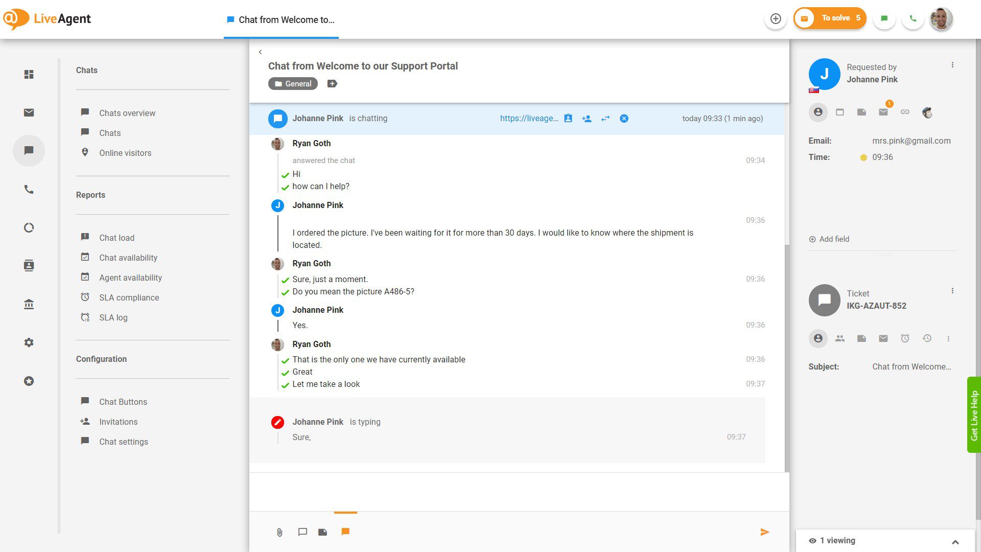 Echtzeit-Schreibansicht